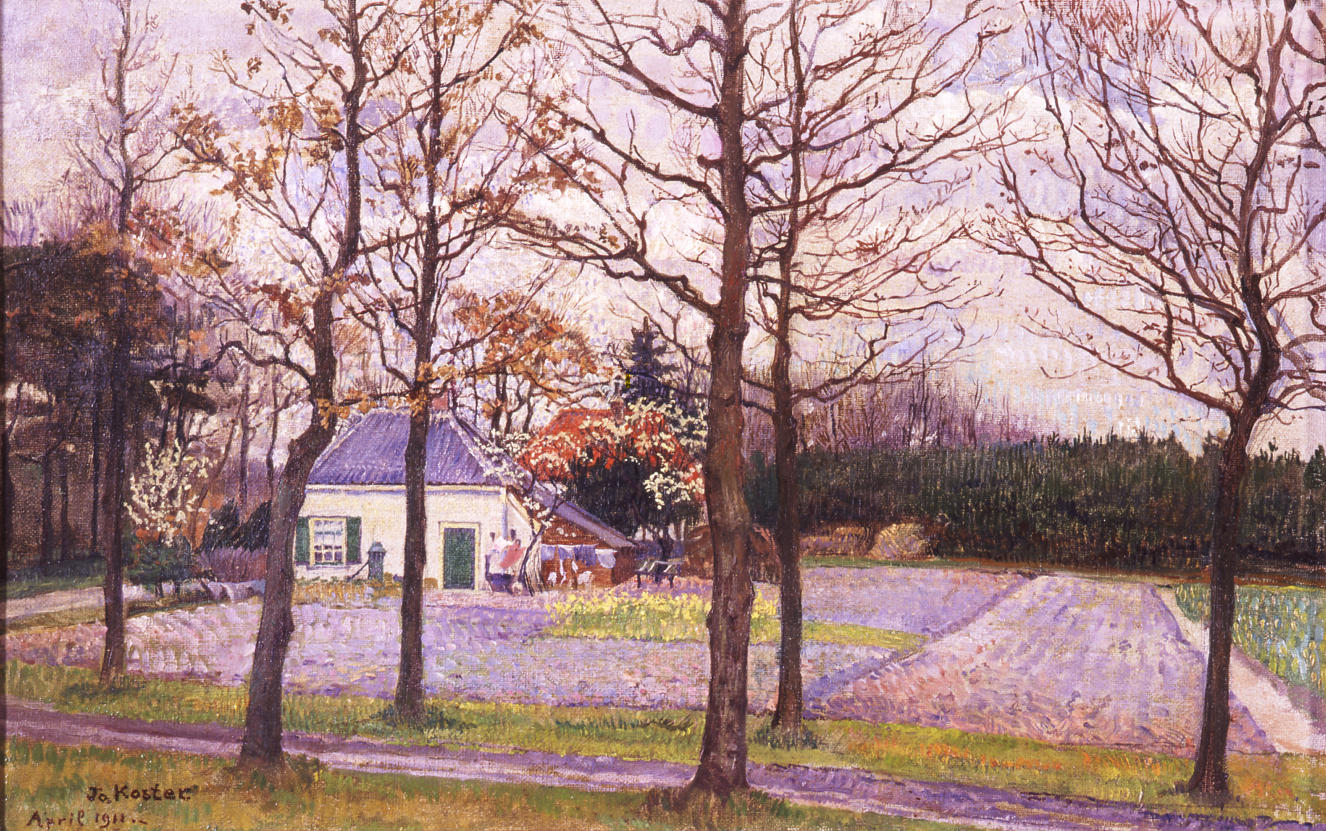 Jo Koster, Voorjaarslandschap met een wit huisje, 1911, De Fundatie Collectie
